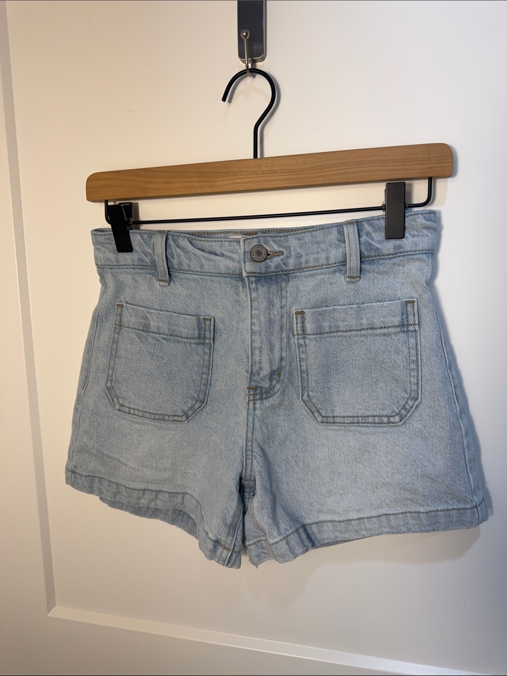 KanCan Light Blue High-Rise Denim Shorts
